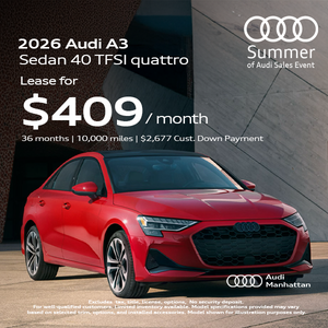 Lease the Audi A3 in Manhattan NYC Today